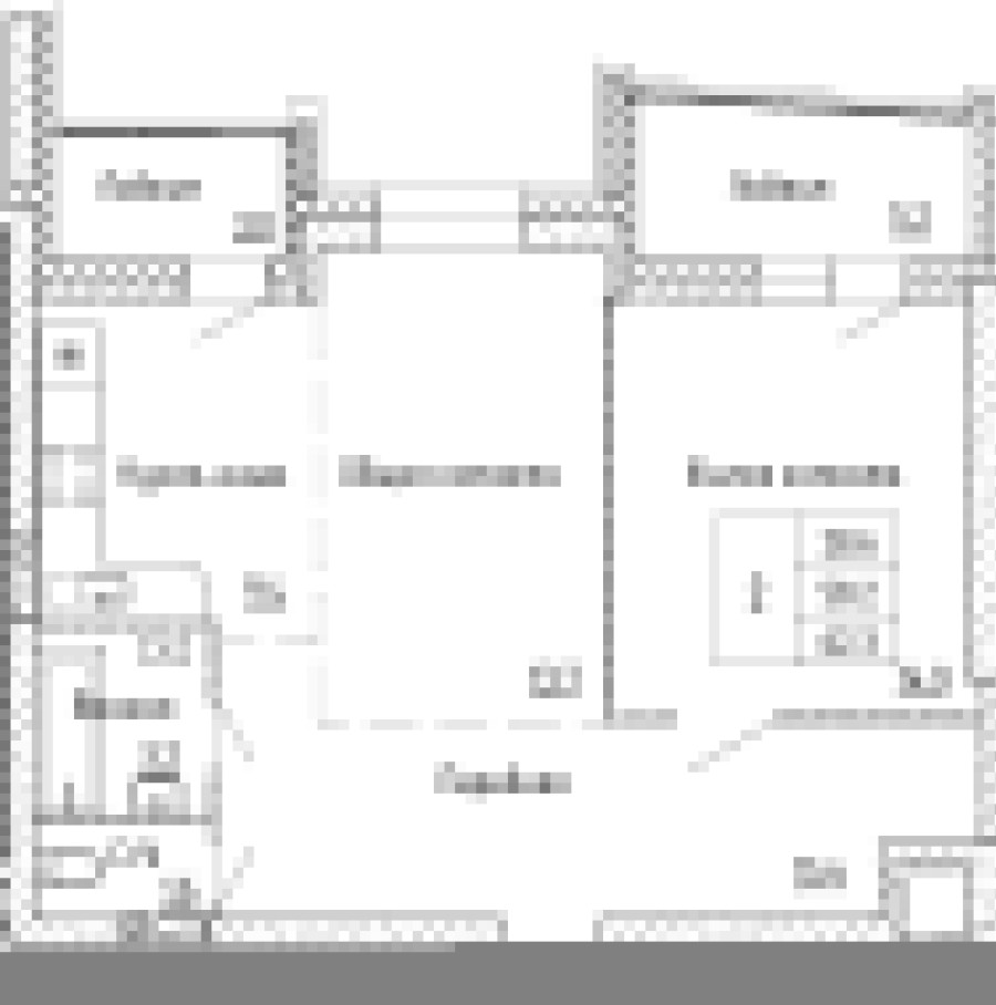 2-комнатная, 62.3 м² в Аргумент