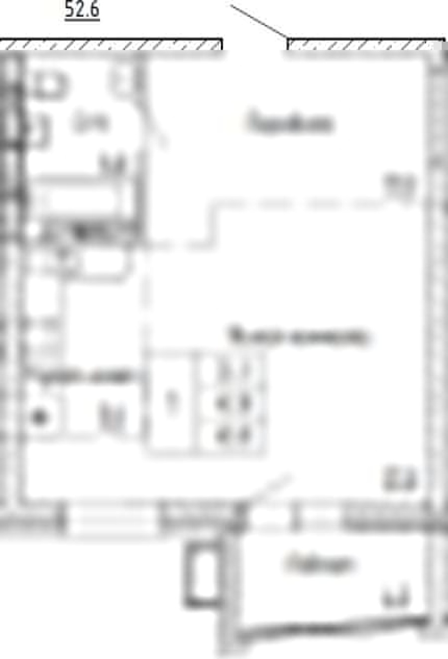 1-комнатная, 45 м² в Аргумент