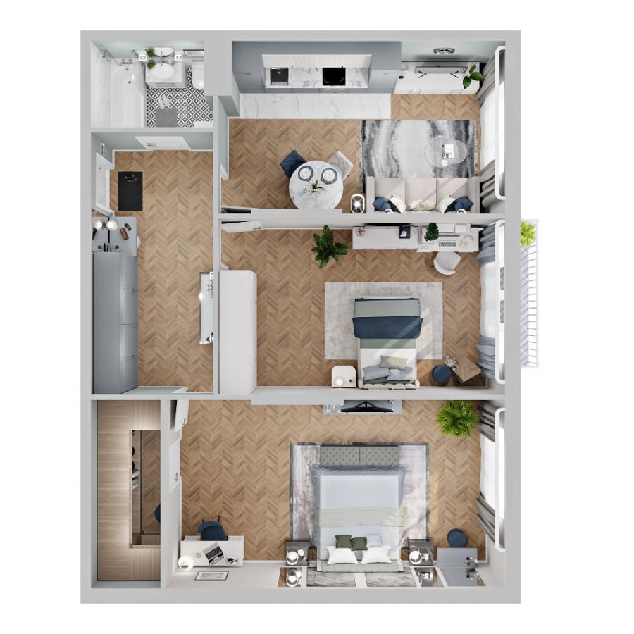 3-комнатная, 91.82 м² в Четыре Горизонта