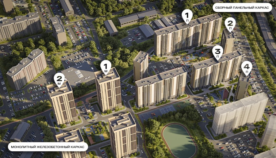 1-комнатная квартира-студия, 33 м² в Квартал на Игарской