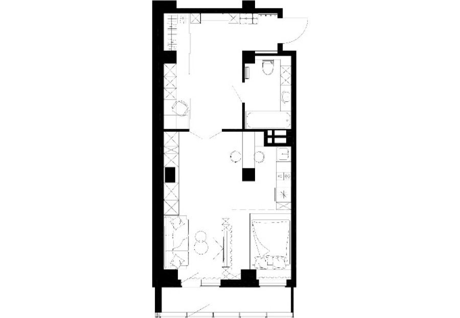1-комнатная, 49.88 м² в Чайка