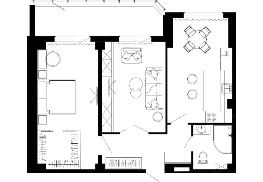 2-комнатная, 68.52 м² в Чайка