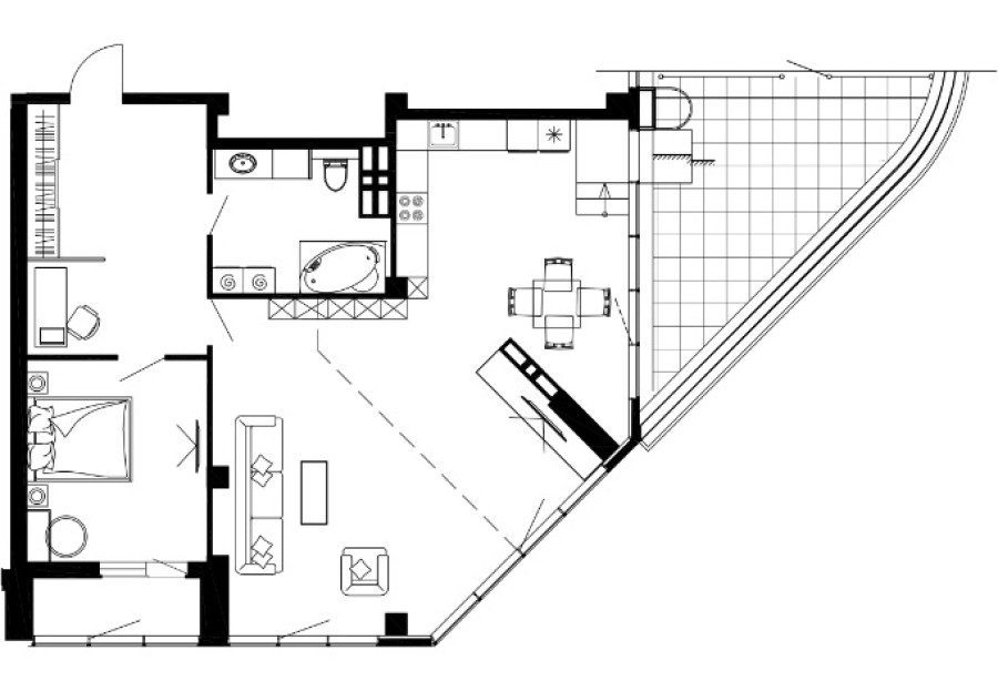 2-комнатная, 97.66 м² в Чайка
