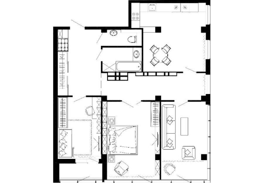 3-комнатная, 101.27 м² в Чайка