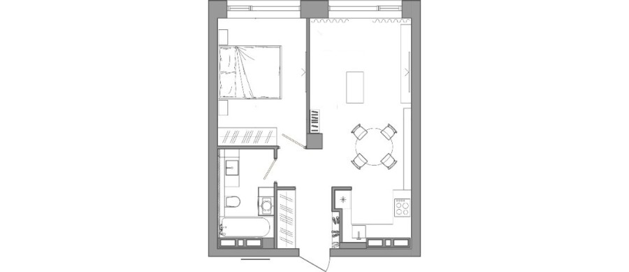 1-комнатная, 46.48 м² в Сады Маковского