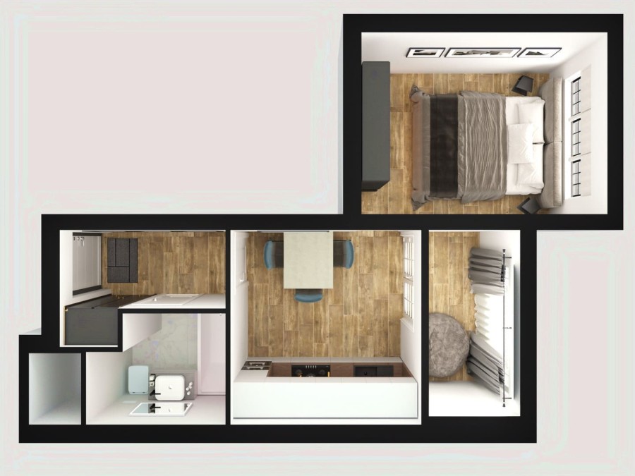 1-комнатная, 31.3 м² в Каштановый Двор