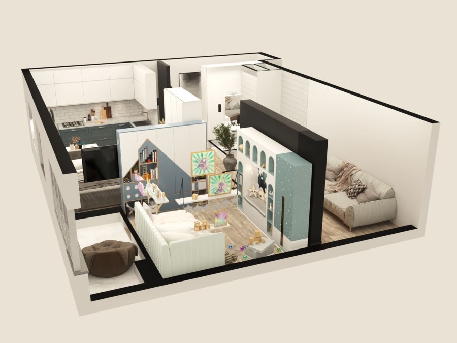 3-комнатная, 82.4 м² в Каштановый Двор