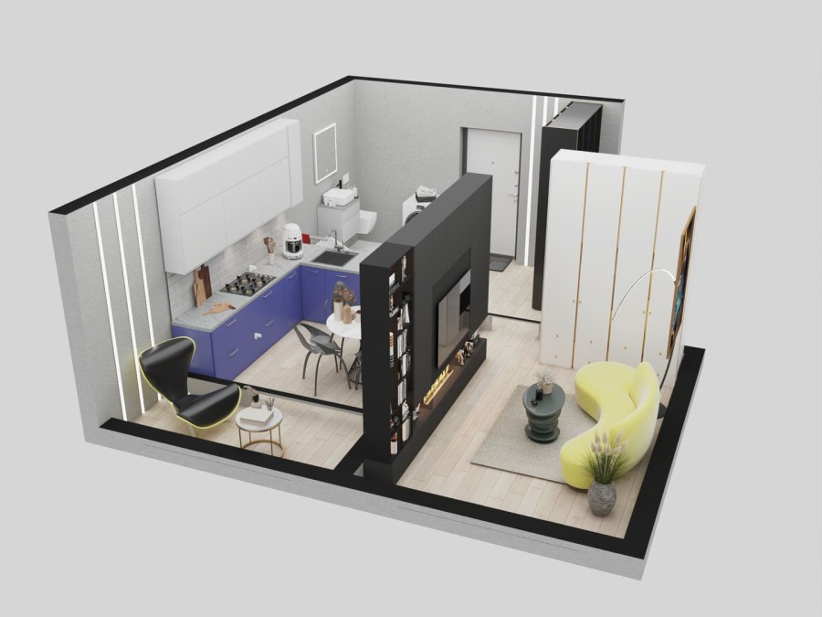 1-комнатная, 38.1 м² в Футурист