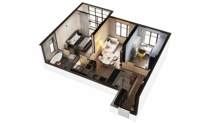 3-ком. евро, 62,5 м² в Футурист