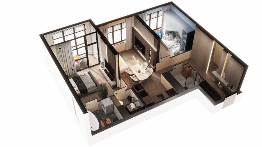 3-ком. евро, 62,5 м² в Футурист