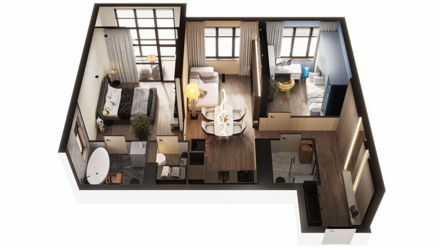 3-ком. евро, 62,5 м² в Футурист