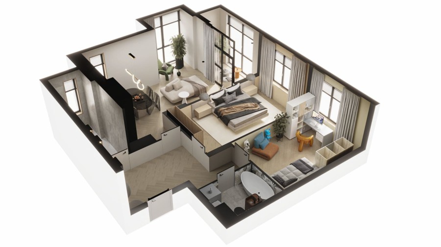 3-ком. евро, 77,6 м² в Футурист