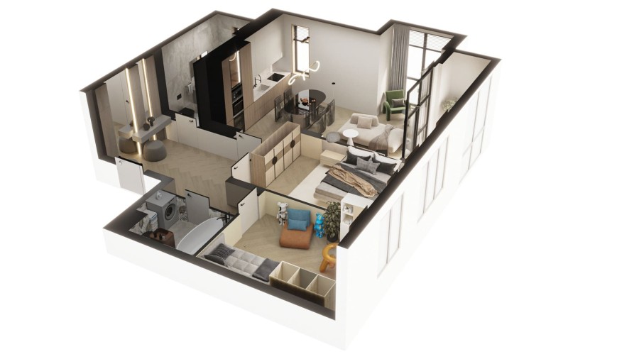 3-ком. евро, 77,6 м² в Футурист