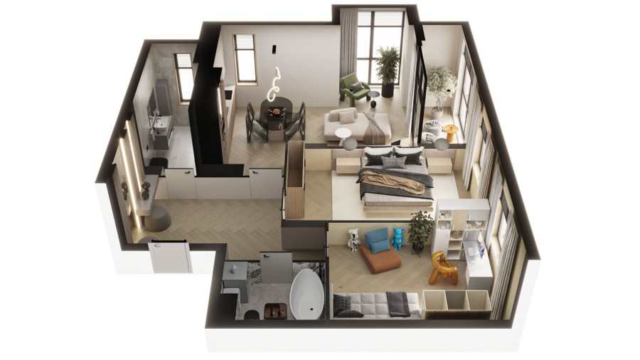 3-ком. евро, 77,6 м² в Футурист