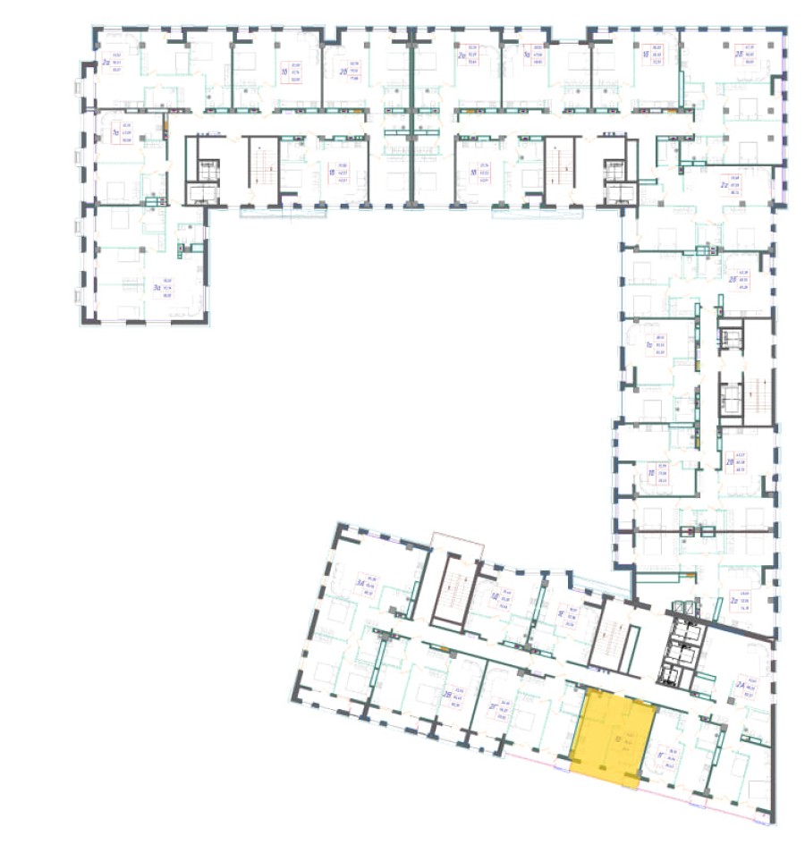 1-комнатная, 39.11 м² в Квартал Чехова