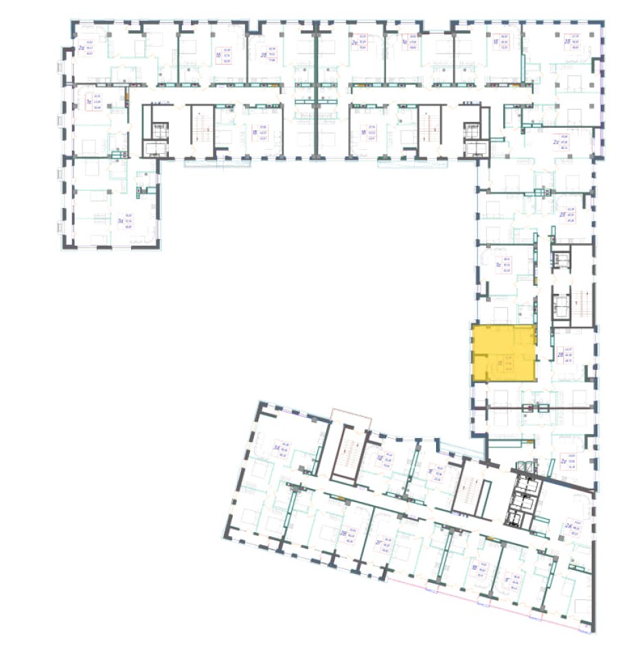 1-комнатная, 39.63 м² в Квартал Чехова