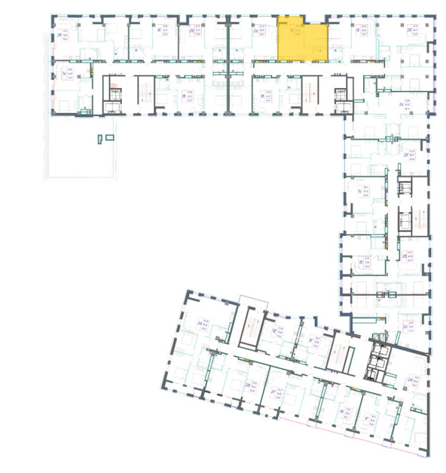 1-комнатная, 48.03 м² в Квартал Чехова