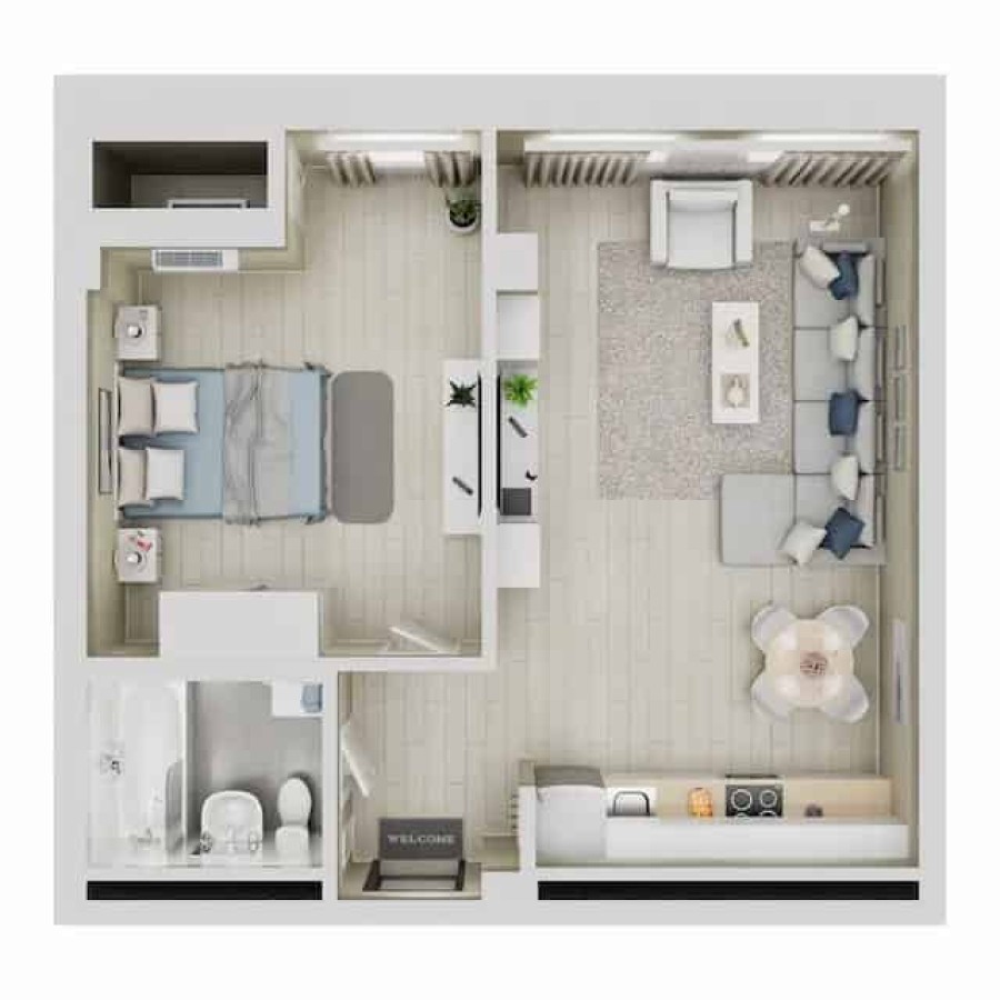 1-комнатная, 51.39 м² в Квартал Чехова