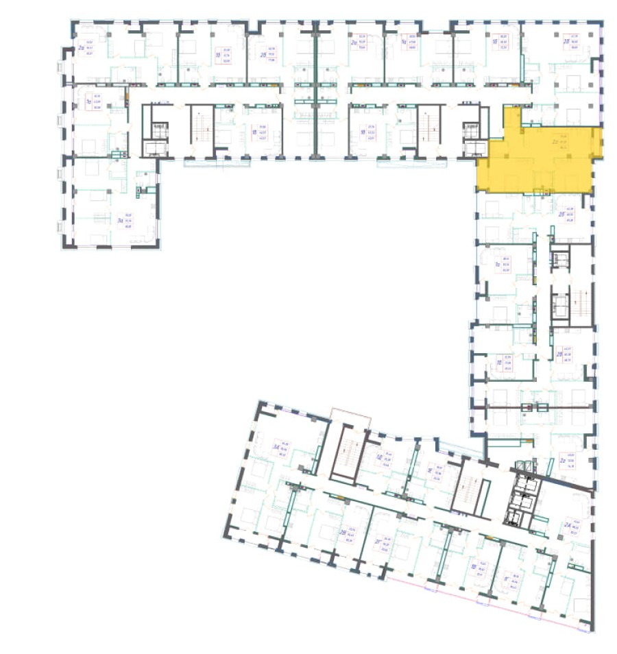 2-комнатная, 90.74 м² в Квартал Чехова