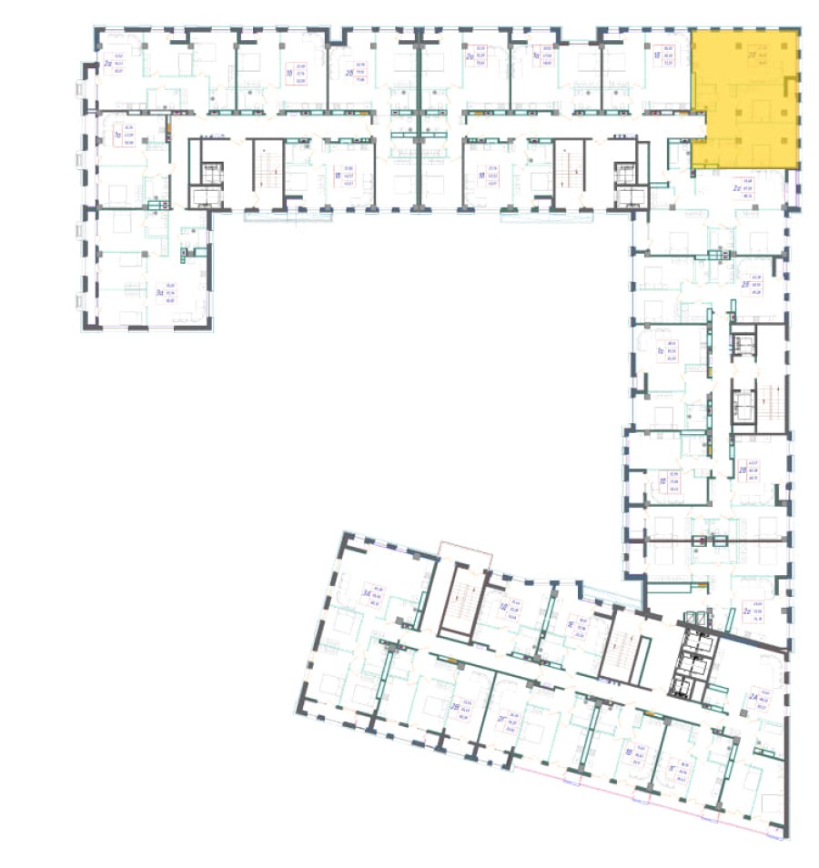 2-комнатная, 99.6 м² в Квартал Чехова