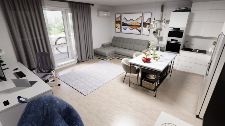 Студия, 33 м² в Гармония