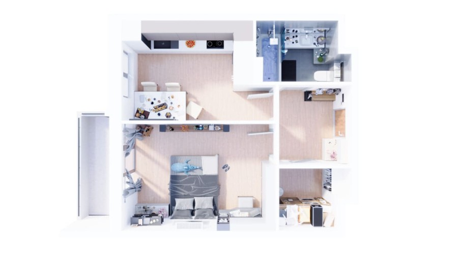 1-комнатная, 45.1 м² в Гармония
