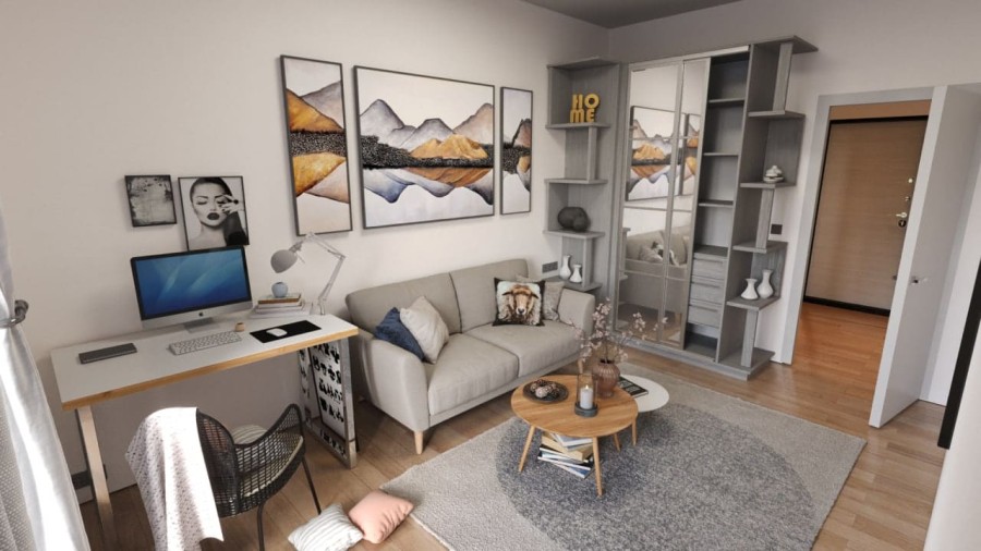 2-комнатная, 54.7 м² в Гармония