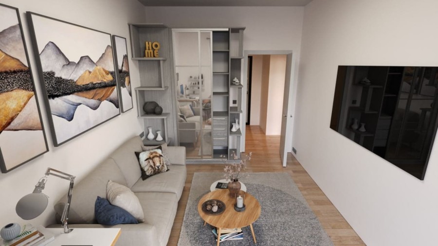 2-комнатная, 54.7 м² в Гармония