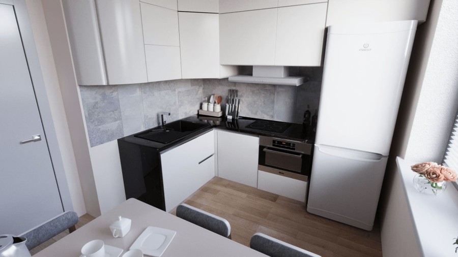 2-комнатная, 54.7 м² в Гармония