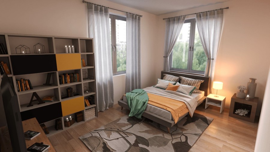 2-комнатная, 54.7 м² в Гармония