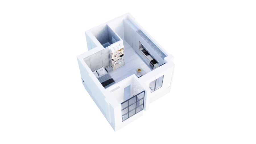 1-комнатная, 35.6 м² в Аргумент