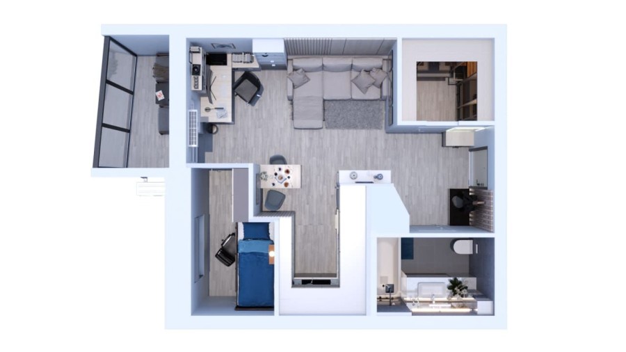 1-комнатная, 44.1 м² в Аргумент