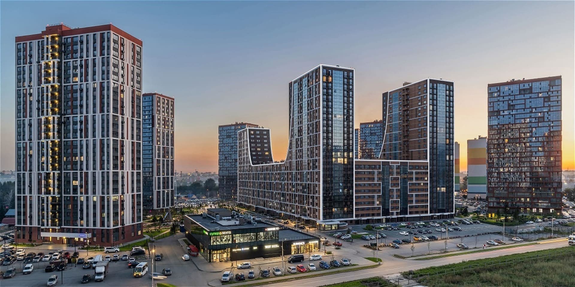 Ясный берег-город у воды